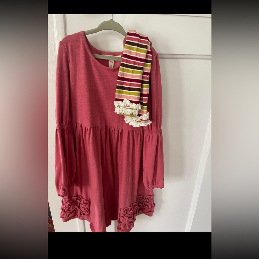 EUC size 8 dress with matching knee high socks